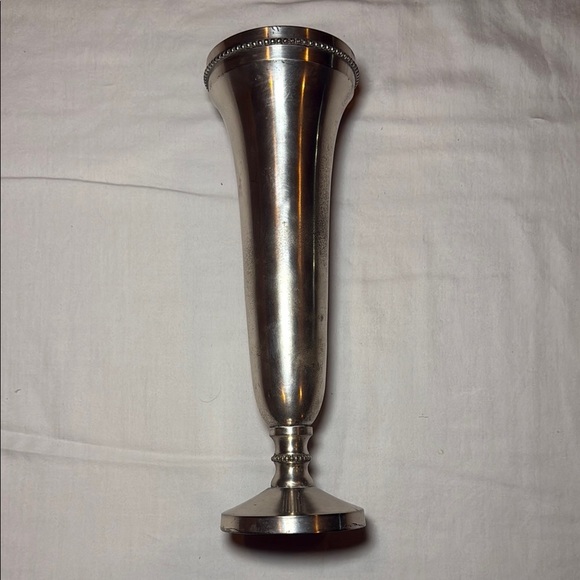 Pottery Barn Other - Pottery Barn Antique Silver Bud Vase Home Decor 10in Tall Set of 1